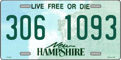 NH license plate 3061093