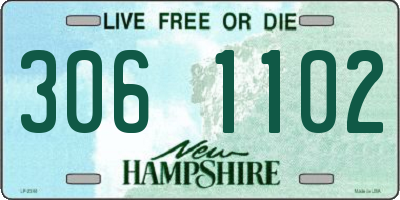 NH license plate 3061102
