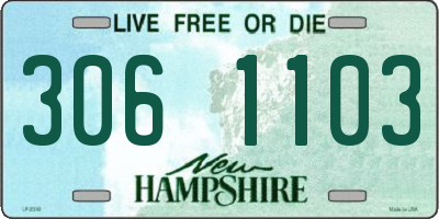 NH license plate 3061103