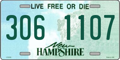 NH license plate 3061107