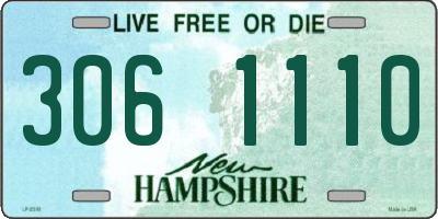 NH license plate 3061110