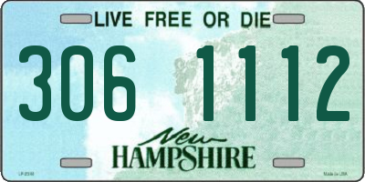 NH license plate 3061112