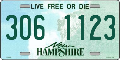 NH license plate 3061123