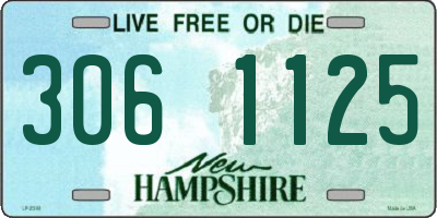 NH license plate 3061125
