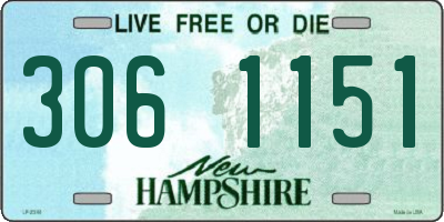 NH license plate 3061151
