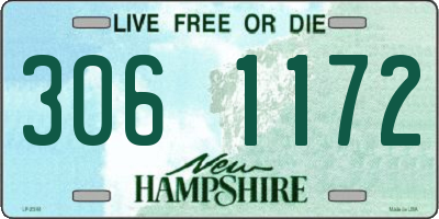 NH license plate 3061172
