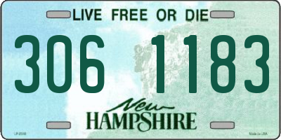 NH license plate 3061183