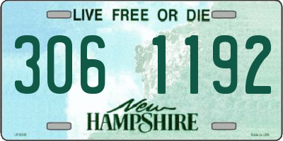 NH license plate 3061192
