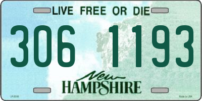 NH license plate 3061193