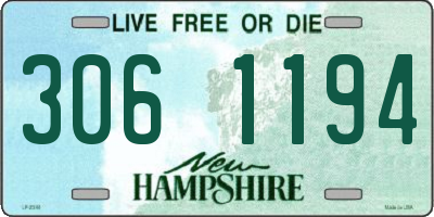 NH license plate 3061194