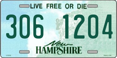 NH license plate 3061204