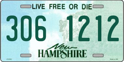 NH license plate 3061212