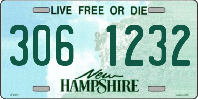 NH license plate 3061232