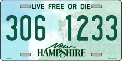 NH license plate 3061233