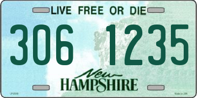 NH license plate 3061235