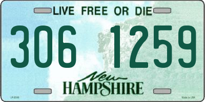NH license plate 3061259