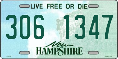 NH license plate 3061347