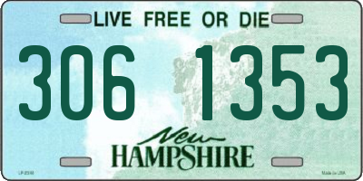 NH license plate 3061353