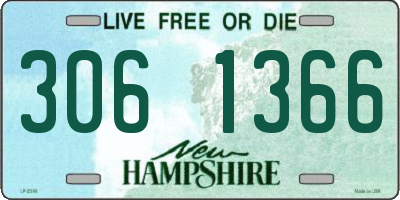 NH license plate 3061366
