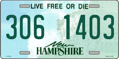 NH license plate 3061403