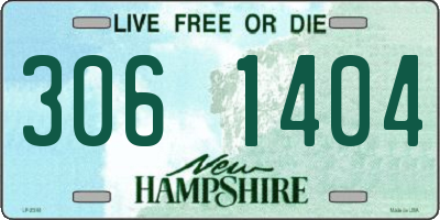 NH license plate 3061404