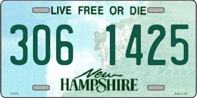 NH license plate 3061425
