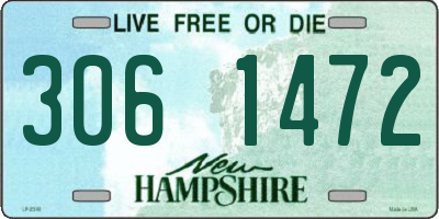 NH license plate 3061472