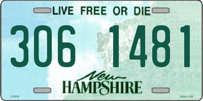 NH license plate 3061481