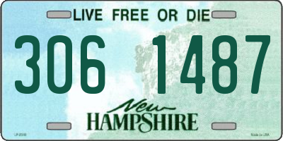 NH license plate 3061487