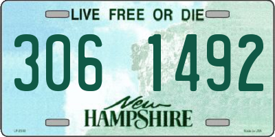 NH license plate 3061492