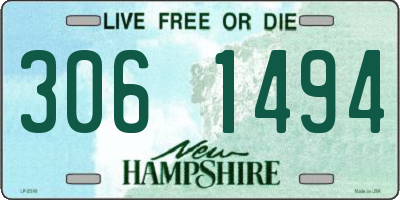 NH license plate 3061494