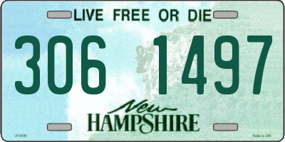 NH license plate 3061497