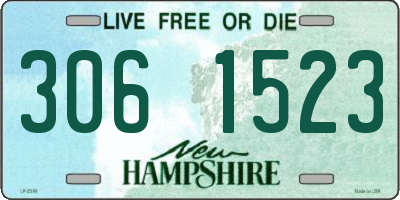 NH license plate 3061523