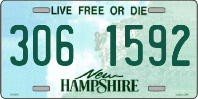 NH license plate 3061592