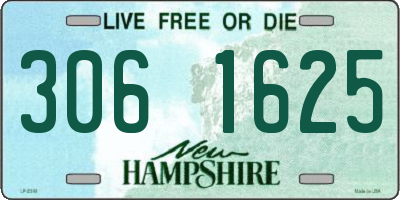 NH license plate 3061625
