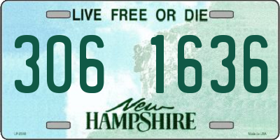 NH license plate 3061636