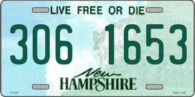 NH license plate 3061653