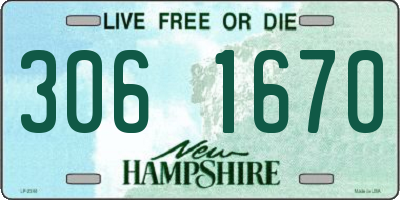 NH license plate 3061670