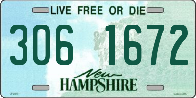 NH license plate 3061672
