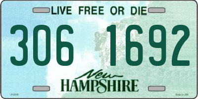 NH license plate 3061692