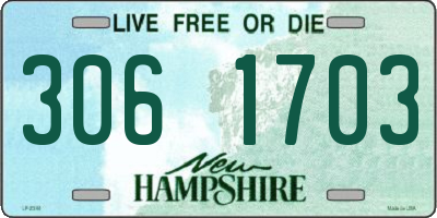 NH license plate 3061703