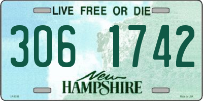 NH license plate 3061742