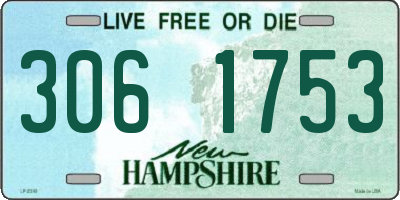 NH license plate 3061753