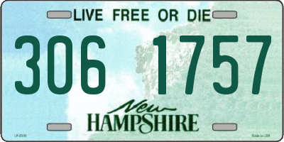 NH license plate 3061757