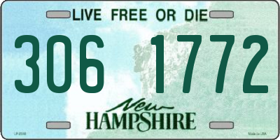 NH license plate 3061772