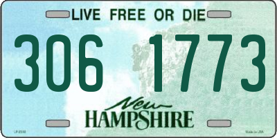 NH license plate 3061773