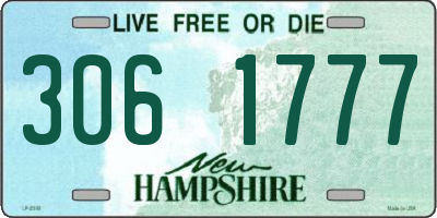NH license plate 3061777