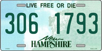 NH license plate 3061793