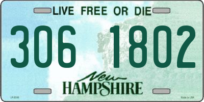 NH license plate 3061802