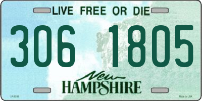 NH license plate 3061805